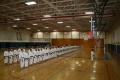 Harrison Pham, Rochester N.H. Shotokan, presenting Kancho with a drawing, June 2007